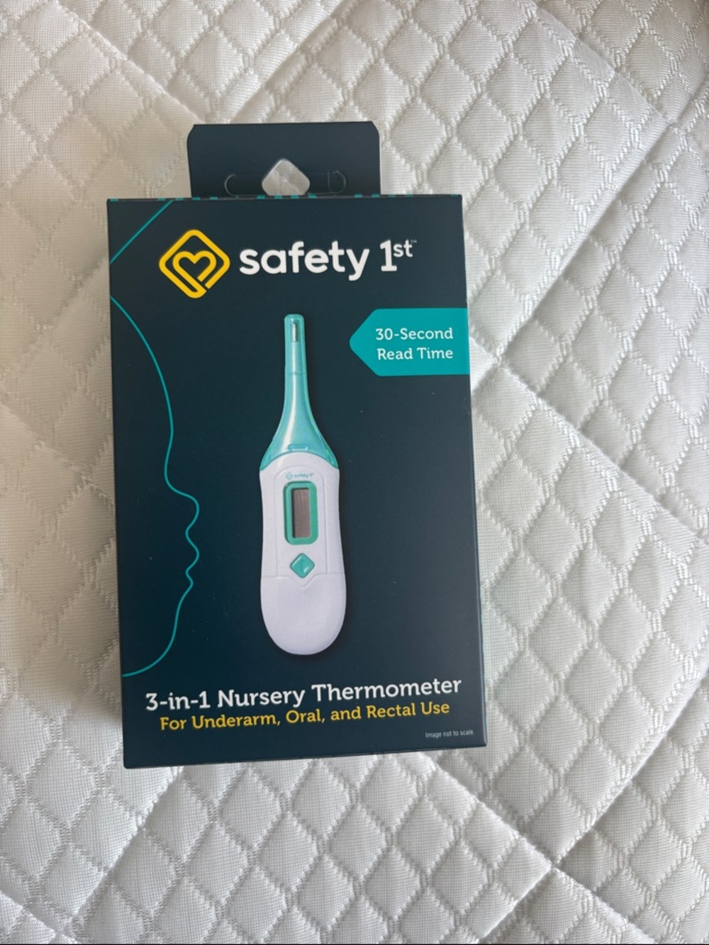 Safety 1st 3-in-1 Nursery Thermometer — White & Teal